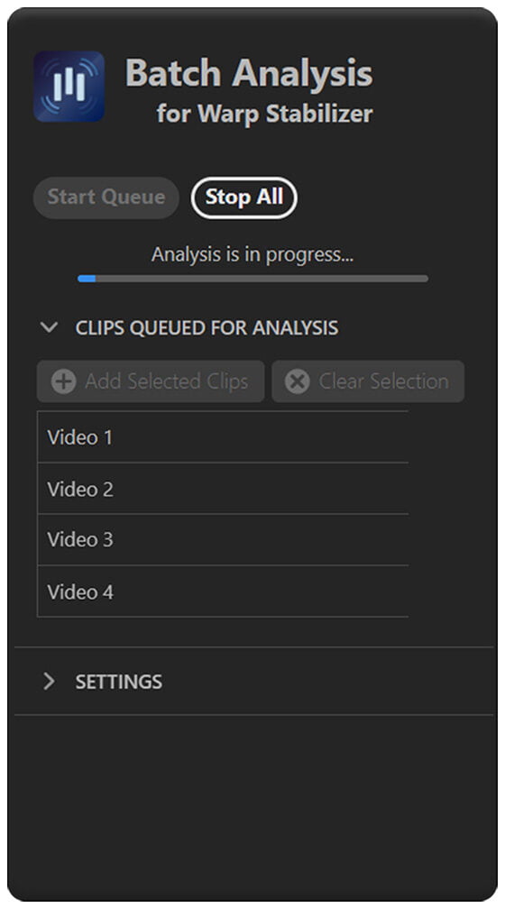 Batch Analysis Panel