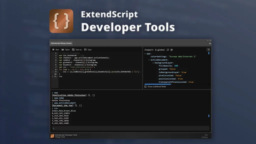 Extendscript Developer Tools