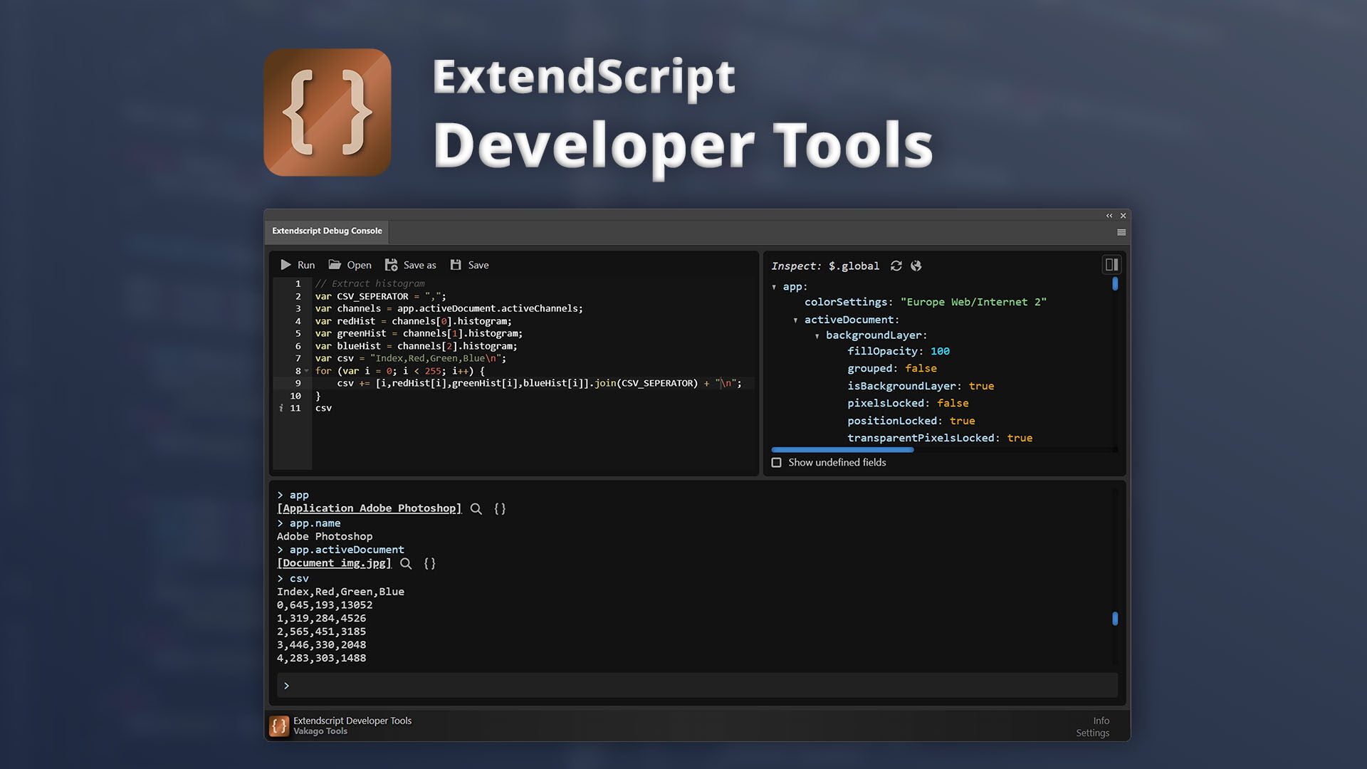 ExtendScript Developer Tools