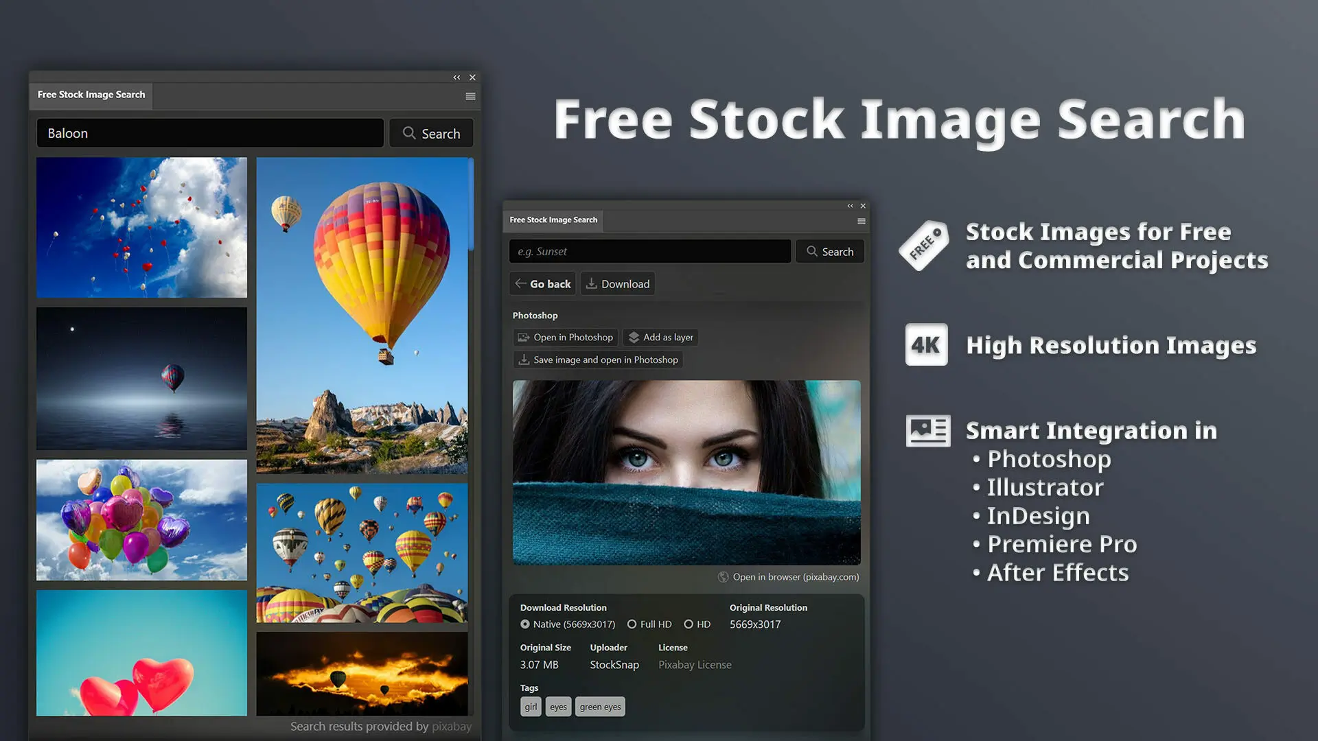 Smart Integration - Free Stock Image Search
