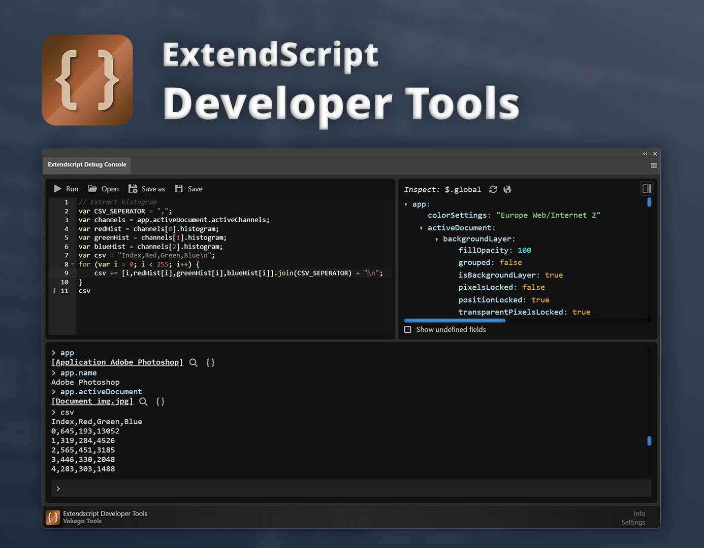 ExtendScript Developer Tools