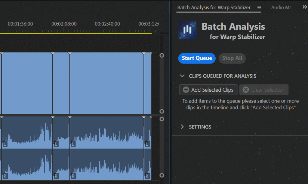 How to stabilize multiple clips on the timeline in Premiere Pro Vakago Tools