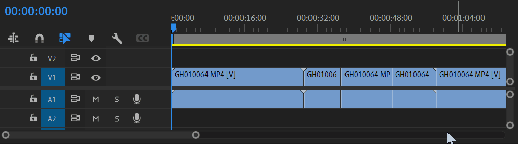 Clip Selection in Premiere Pro Timeline