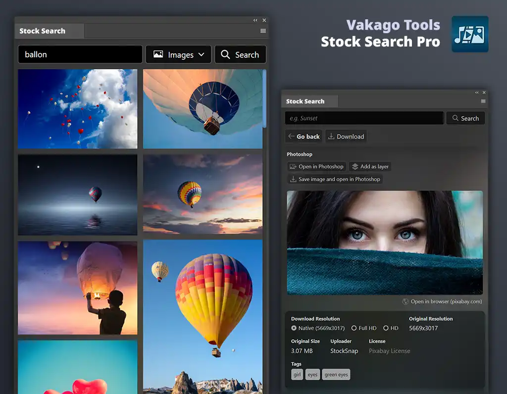 Vakago Stock Search Pro Extension